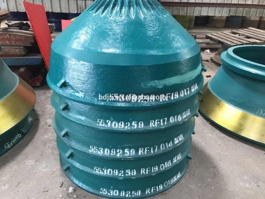 Konstruktion Mn18Cr2 Konkave und Mantel für HP100 HP200 HP300 Steinkähnchenbrücher Ersatzteile