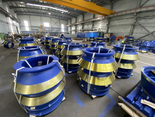 Global Cone Crusher Parts Lieferanten HP100 200 Mantle Konkave Bowl Liner Markt 578 KG