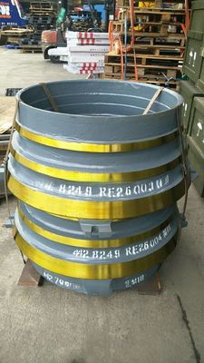 Mn13 18 22 Kegelbrüchegeräte Spare Teile Verkleidung Mantle Bowl Liner für Brecher